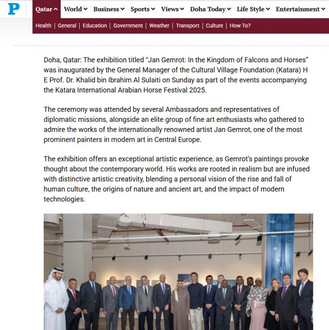 report from solo show in doha