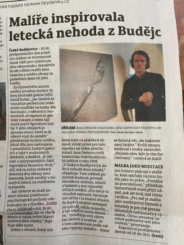 text about solo show in AJG