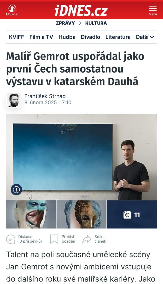 report about solo show in Doha